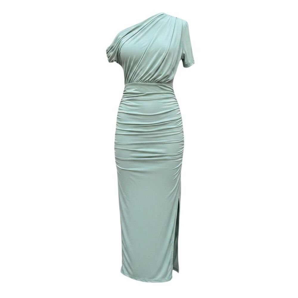 AX Paris Womens/Ladies Draped Off-the- Midi Dress / Duck Egg